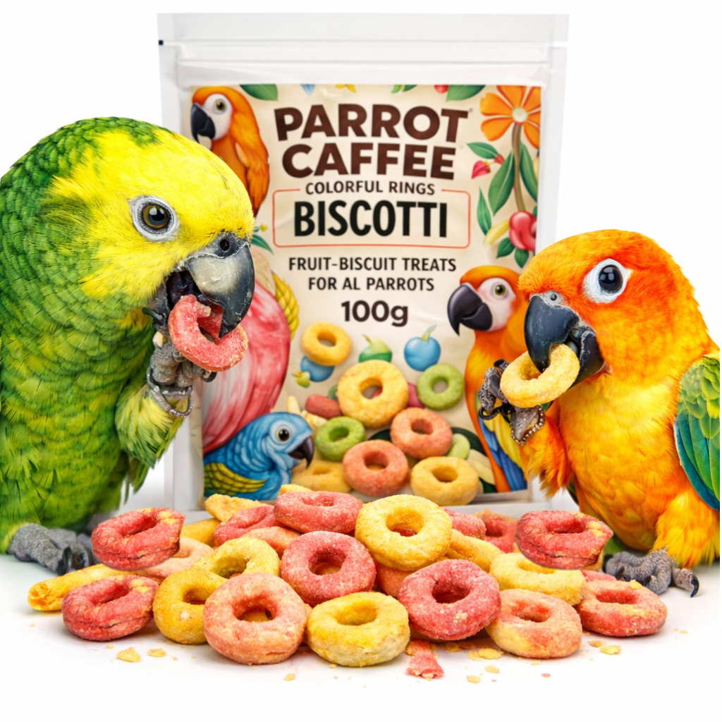 PARROT CAFFEE - Fruit Rings - chrupki owocowe dla wszystkich papug 100g